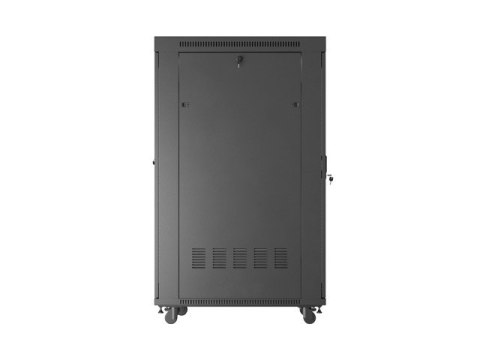 SZAFA INSTALACYJNA RACK STOJĄCA 19" 32U 600X1000 CZARNA DRZWI PRZESZKLONE LCD LANBERG (FLAT PACK)