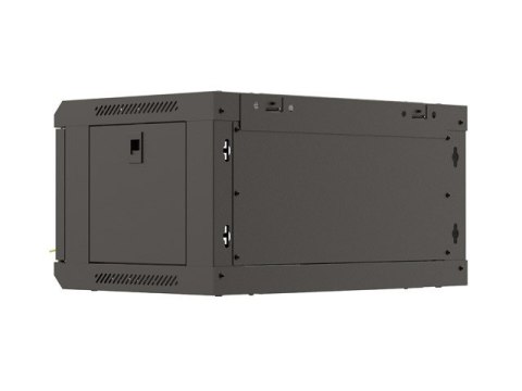 SZAFA INSTALACYJNA RACK WISZĄCA 19" 4U 540X350 CZARNA DRZWI PRZESZKLONE LANBERG (FLAT PACK)