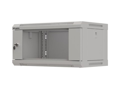 SZAFA INSTALACYJNA RACK WISZĄCA 19" 4U 540X350 SZARA DRZWI PRZESZKLONE LANBERG (FLAT PACK)