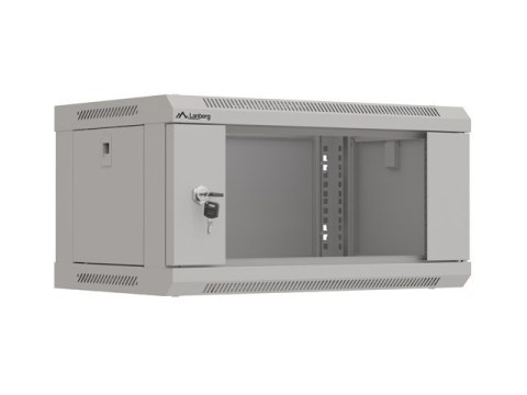 SZAFA INSTALACYJNA RACK WISZĄCA 19" 4U 540X350 SZARA DRZWI PRZESZKLONE LANBERG (FLAT PACK)