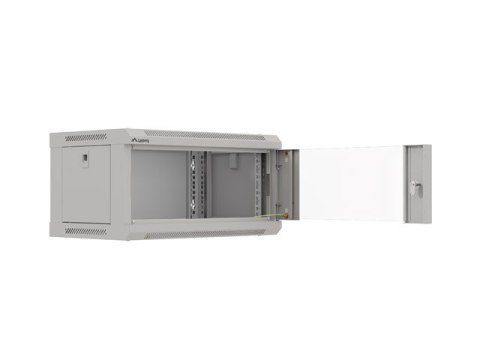 SZAFA INSTALACYJNA RACK WISZĄCA 19" 4U 540X350 SZARA DRZWI PRZESZKLONE LANBERG (FLAT PACK)