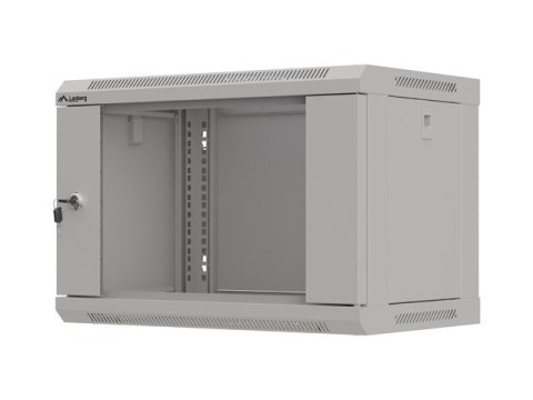 SZAFA INSTALACYJNA RACK WISZĄCA 19" 6U 540X350 SZARA DRZWI PRZESZKLONE LANBERG (FLAT PACK)