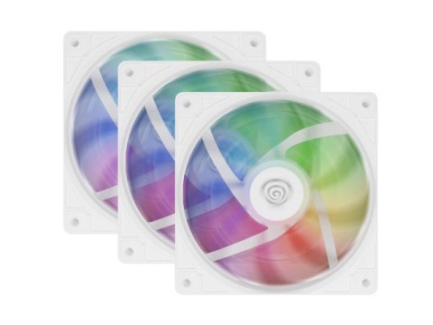 ZESTAW 3 WENTYLATORÓW GENESIS OXAL 120 ARGB BIAŁY