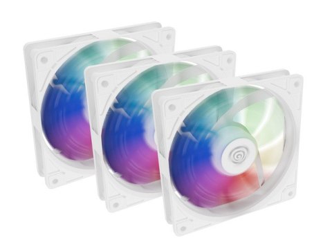 ZESTAW 3 WENTYLATORÓW GENESIS OXAL 120 ARGB BIAŁY