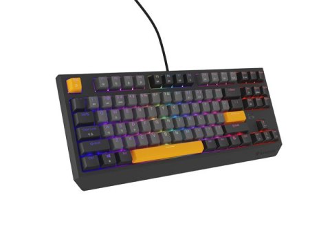 KLAWIATURA DLA GRACZY GENESIS THOR 230 TKL ANCHOR GRAY NEGATIVE US RGB MECHANICZNA OUTEMU RED