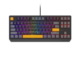 KLAWIATURA DLA GRACZY GENESIS THOR 230 TKL ANCHOR GRAY POSITIVE US RGB MECHANICZNA OUTEMU RED