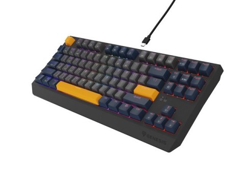 KLAWIATURA DLA GRACZY GENESIS THOR 230 TKL NAVAL BLUE NEGATIVE US RGB MECHANICZNA OUTEMU PANDA