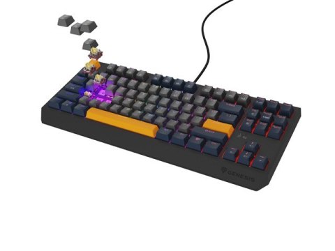 KLAWIATURA DLA GRACZY GENESIS THOR 230 TKL NAVAL BLUE NEGATIVE US RGB MECHANICZNA OUTEMU PANDA