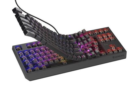 KLAWIATURA DLA GRACZY GENESIS THOR 230 TKL US RGB MECHANICZNA OUTEMU BROWN CZARNA HOT SWAP