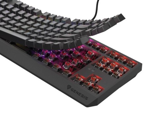 KLAWIATURA DLA GRACZY GENESIS THOR 230 TKL US RGB MECHANICZNA OUTEMU BROWN CZARNA HOT SWAP