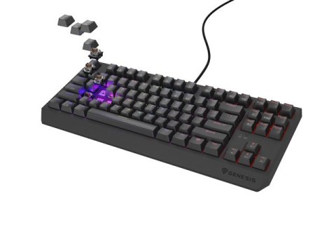 KLAWIATURA DLA GRACZY GENESIS THOR 230 TKL US RGB MECHANICZNA OUTEMU BROWN CZARNA HOT SWAP