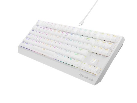 KLAWIATURA DLA GRACZY GENESIS THOR 230 TKL WIRELESS US BIAŁA BEZPRZEWODOWA RGB MECHANICZNA OUTEMU RE