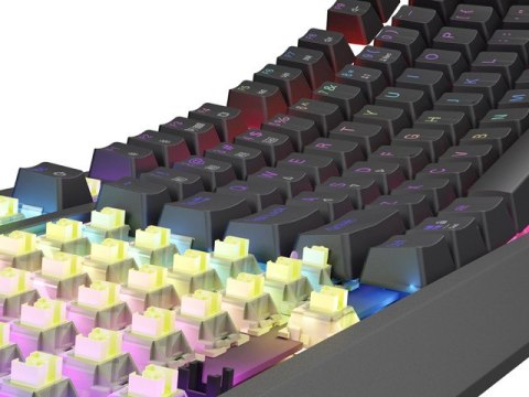 KLAWIATURA DLA GRACZY GENESIS THOR 230 TKL WIRELESS US CZARNA BEZPRZEWODOWA MECHANICZNA OUTEMU SILEN