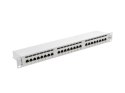 PATCH PANEL 24 PORT 1U 19" KAT.6 FTP Z ORGANIZEREM KABLOWYM EKRANOWANY SZARY LANBERG