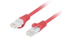 PATCHCORD KAT.6 UTP LSZH CU 0.25M CZERWONY FLUKE PASSED LANBERG