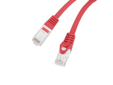 PATCHCORD KAT.6 UTP LSZH CU 0.25M CZERWONY FLUKE PASSED LANBERG