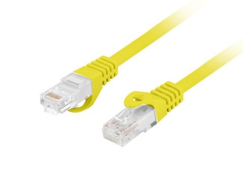 PATCHCORD KAT.6 UTP LSZH CU 0.25M ŻÓŁTY FLUKE PASSED LANBERG