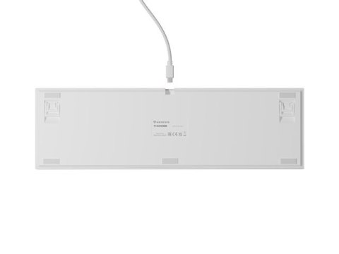 KLAWIATURA DLA GRACZY GENESIS THOR 404 US PODŚWIETLENIE RGB MECHANICZNA BIAŁA GATERON YELLOW PRO