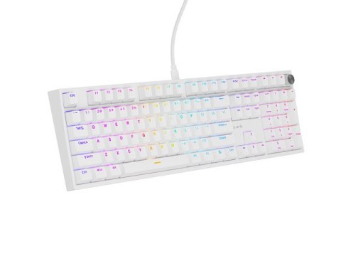 KLAWIATURA DLA GRACZY GENESIS THOR 404 US PODŚWIETLENIE RGB MECHANICZNA BIAŁA GATERON YELLOW PRO