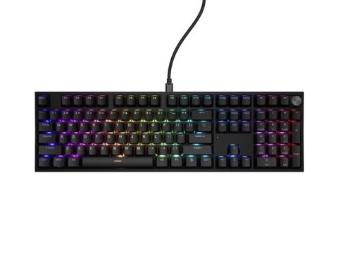 KLAWIATURA DLA GRACZY GENESIS THOR 404 US PODŚWIETLENIE RGB MECHANICZNA CZARNA OUTEMU PEACH SILENT