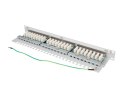 PATCH PANEL 24 PORT 1U 19" KAT.5E FTP Z ORGANIZEREM KABLOWYM EKRANOWANY SZARY LANBERG