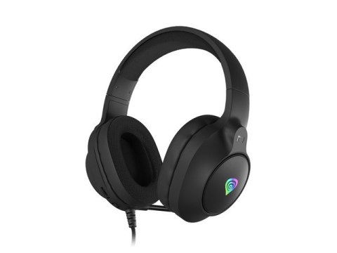 SŁUCHAWKI NAUSZNE GENESIS NEON 213 RGB Z MIKROFONEM PODŚWIETLENIE CZARNE