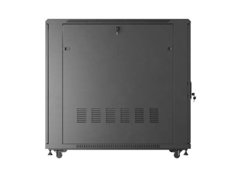SZAFA INSTALACYJNA RACK STOJĄCA 19" 22U 600X1200 CZARNA DRZWI PRZESZKLONE LANBERG (FLAT PACK)