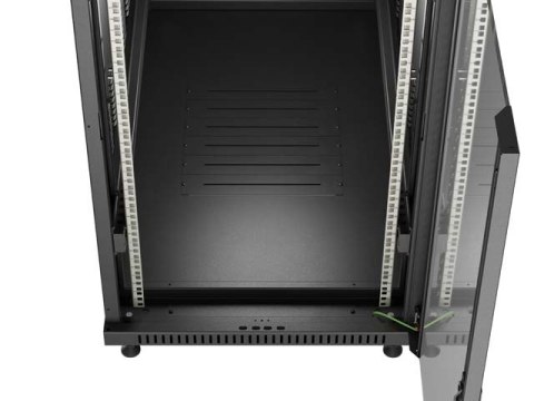 SZAFA INSTALACYJNA RACK STOJĄCA 19" 22U 600X1200 CZARNA DRZWI PRZESZKLONE LANBERG (FLAT PACK)