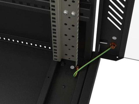 SZAFA INSTALACYJNA RACK STOJĄCA 19" 22U 600X1200 CZARNA DRZWI PRZESZKLONE LANBERG (FLAT PACK)