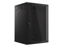 SZAFA INSTALACYJNA RACK WISZĄCA 19" 18U 600X600 CZARNA LANBERG (FLAT PACK) V2