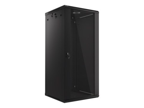 SZAFA INSTALACYJNA RACK WISZĄCA 19" 27U 600X600 CZARNA LANBERG (FLAT PACK) V2