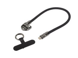 KABEL USB-C M/M SMYCZ / BRELOK 0.3M 240W CZARNY LANBERG