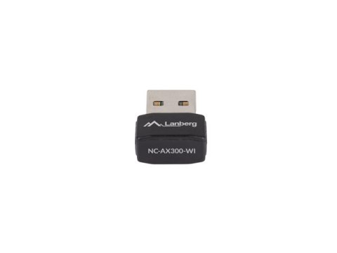 BEZPRZEWODOWA KARTA SIECIOWA WIFI LANBERG NC-AX300-WI AX300 USB 2.0 1 WEWNĘTRZNA ANTENA