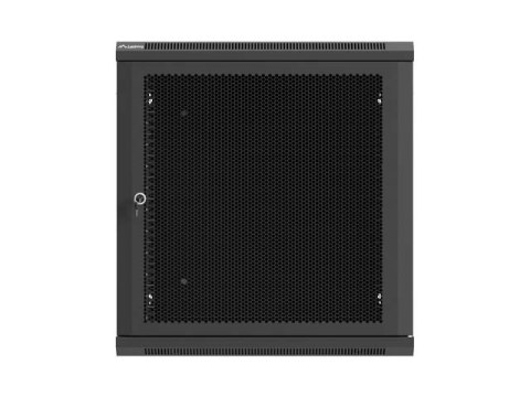 SZAFA INSTALACYJNA RACK WISZĄCA 19" 12U 600X600 CZARNA DRZWI PERFOROWANE LANBERG (FLAT PACK)