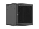 SZAFA INSTALACYJNA RACK WISZĄCA 19" 12U 600X600 CZARNA DRZWI PERFOROWANE LANBERG (FLAT PACK)