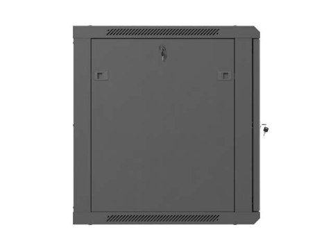 SZAFA INSTALACYJNA RACK WISZĄCA 19" 12U 600X600 CZARNA DRZWI PERFOROWANE LANBERG (FLAT PACK)