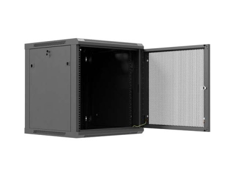SZAFA INSTALACYJNA RACK WISZĄCA 19" 12U 600X600 CZARNA DRZWI PERFOROWANE LANBERG (FLAT PACK)