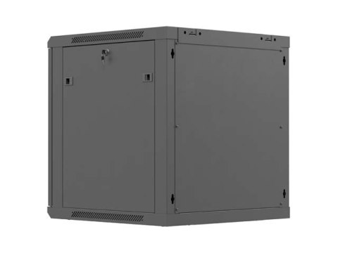 SZAFA INSTALACYJNA RACK WISZĄCA 19" 12U 600X600 CZARNA DRZWI PERFOROWANE LANBERG (FLAT PACK)