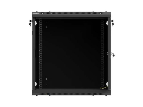 SZAFA INSTALACYJNA RACK WISZĄCA 19" 12U 600X600 CZARNA DRZWI PERFOROWANE LANBERG (FLAT PACK)