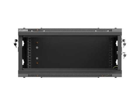 SZAFA INSTALACYJNA RACK WISZĄCA 19" 4U 600X450 CZARNA DRZWI METALOWE LANBERG (FLAT PACK)