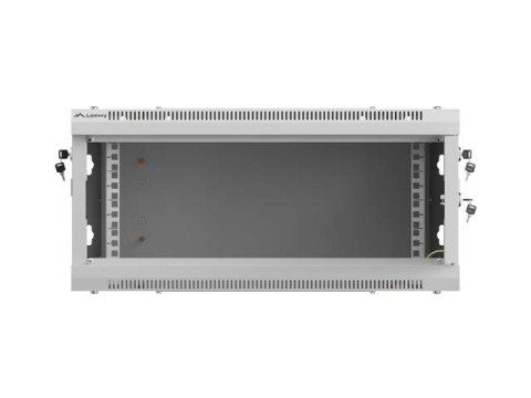 SZAFA INSTALACYJNA RACK WISZĄCA 19" 4U 600X450 SZARA DRZWI METALOWE LANBERG (FLAT PACK)
