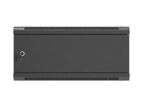SZAFA INSTALACYJNA RACK WISZĄCA 19" 4U 600X600 CZARNA DRZWI METALOWE LANBERG (FLAT PACK)