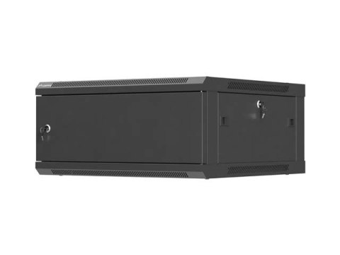 SZAFA INSTALACYJNA RACK WISZĄCA 19" 4U 600X600 CZARNA DRZWI METALOWE LANBERG (FLAT PACK)
