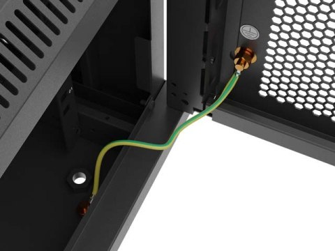 SZAFA INSTALACYJNA RACK WISZĄCA 19" 4U 600X600 CZARNA DRZWI PERFOROWANE LANBERG (FLAT PACK)