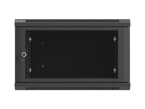 SZAFA INSTALACYJNA RACK WISZĄCA 19" 6U 600X600 CZARNA DRZWI PERFOROWANE LANBERG (FLAT PACK)