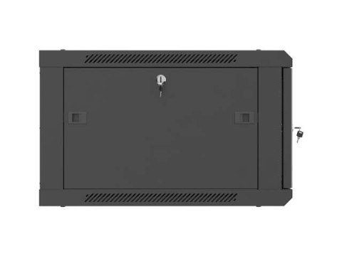 SZAFA INSTALACYJNA RACK WISZĄCA 19" 6U 600X600 CZARNA DRZWI PERFOROWANE LANBERG (FLAT PACK)