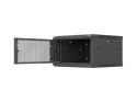 SZAFA INSTALACYJNA RACK WISZĄCA 19" 6U 600X600 CZARNA DRZWI PERFOROWANE LANBERG (FLAT PACK)