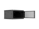 SZAFA INSTALACYJNA RACK WISZĄCA 19" 6U 600X600 CZARNA DRZWI PERFOROWANE LANBERG (FLAT PACK)