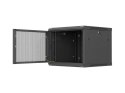 SZAFA INSTALACYJNA RACK WISZĄCA 19" 9U 600X600 CZARNA DRZWI PERFOROWANE LANBERG (FLAT PACK)