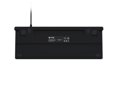 KLAWIATURA DLA GRACZY FURY KANABO K2 US BIAŁE PODŚWIETLENIE MECHANICZNA CZARNO-SZARA